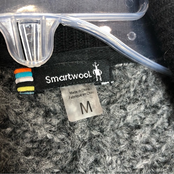 Smartwool Women's Moon Ridge Cardigan Sweater Wrap Gray Black Size Medium - Picture 11 of 13